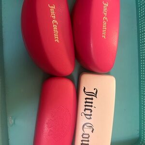 Juicy Couture Hot Pink and Light Pink Sunglass Case Set